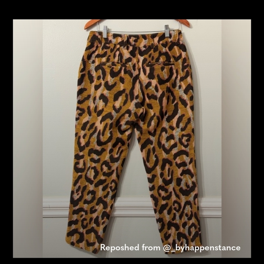 Anthropologie x 34°N 118°W Leopard Structured Pants - size 4